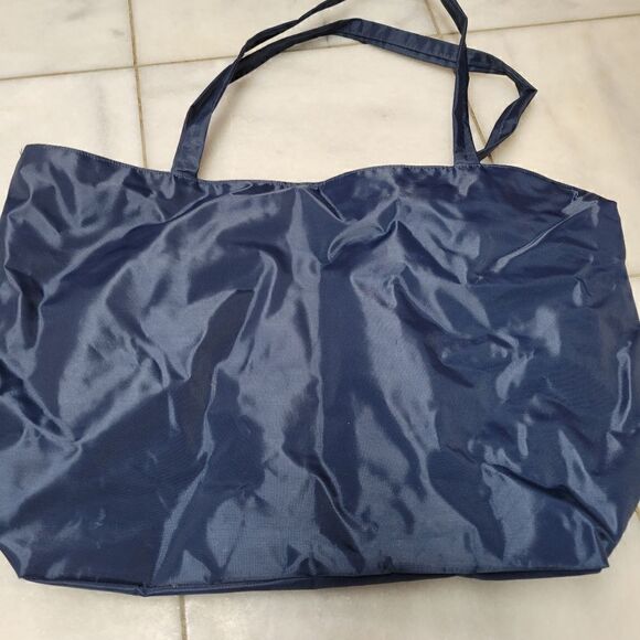 Sorrento Italia Women's Blue White Striped Double Handle One Size Tote Bags - Picture 4 of 11